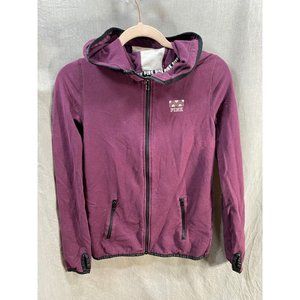 Victoria´s Secret Pink Sweater Womens XS Red Full Zip Long Sleeve‎ Hoodie Ladies